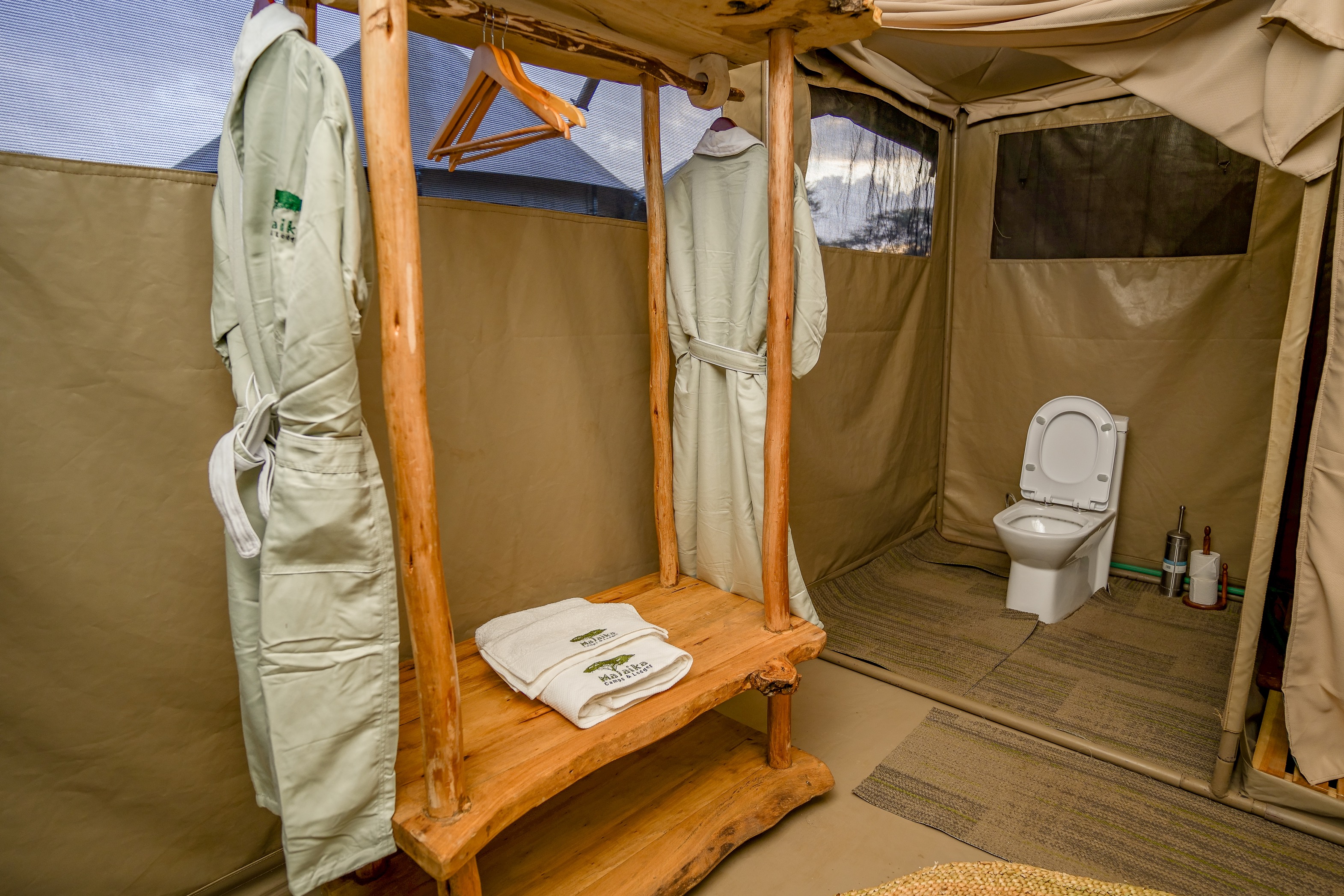 Ndutu camp and plains at golden light